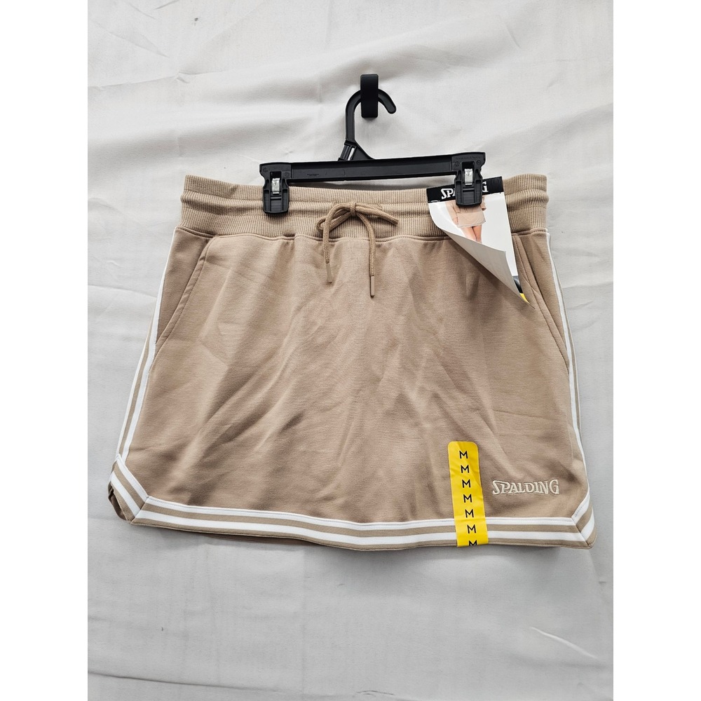 Spalding Womens Tech Fleece Skort Tan Polyester Blend Athletic Size Medium